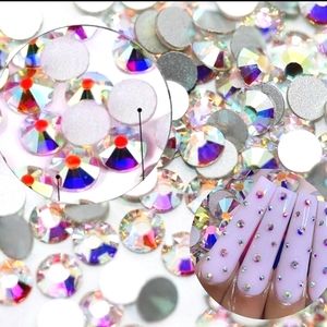 2 for $10 200X Crystal Rhinestones AB Flatback, nail supplies, craft supplies